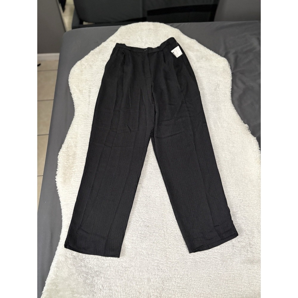 New Liz Claiborne Villager Women's High Waist Pants Size 12 Trousers NWT Striped